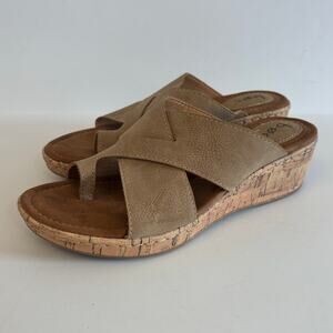 B.O.C Born Concept Sunny Wedge Crisscross Strap Sandal Size 8